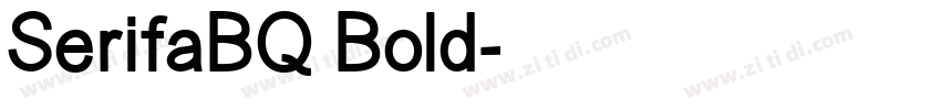 SerifaBQ Bold字体转换